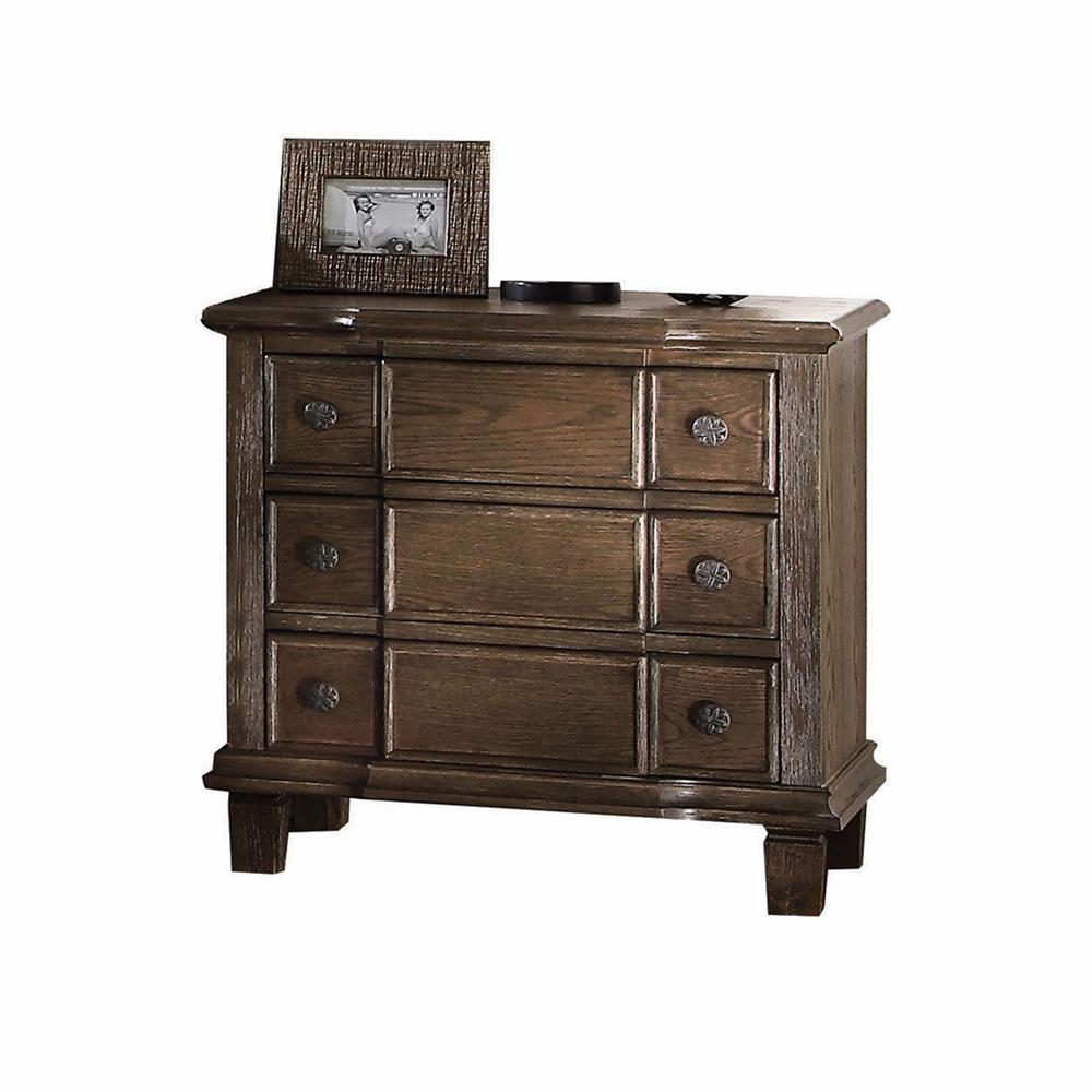 27" X 18" X 26" Weathered Oak Wooden Nightstand - 285905. Picture 2