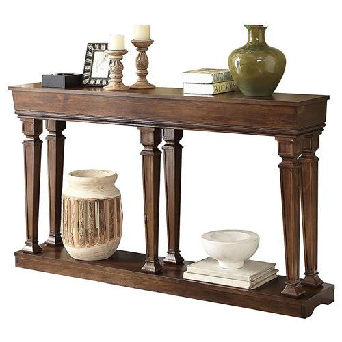 72" X 12" X 35" Oak Wood Console Table - 286114. Picture 1