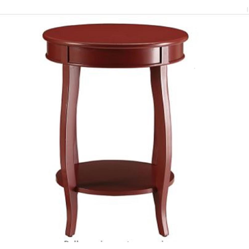 Pop of Color Red Finish Side Table. Picture 2