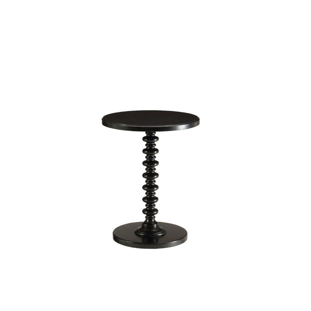 Black Solid Wooden Stylish Accent Side Table. Picture 1