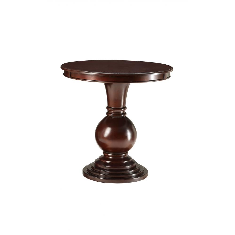26" X 26" X 26" Espresso Wood Veneer Side Table. Picture 1