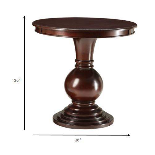 26" X 26" X 26" Espresso Wood Veneer Side Table. Picture 2