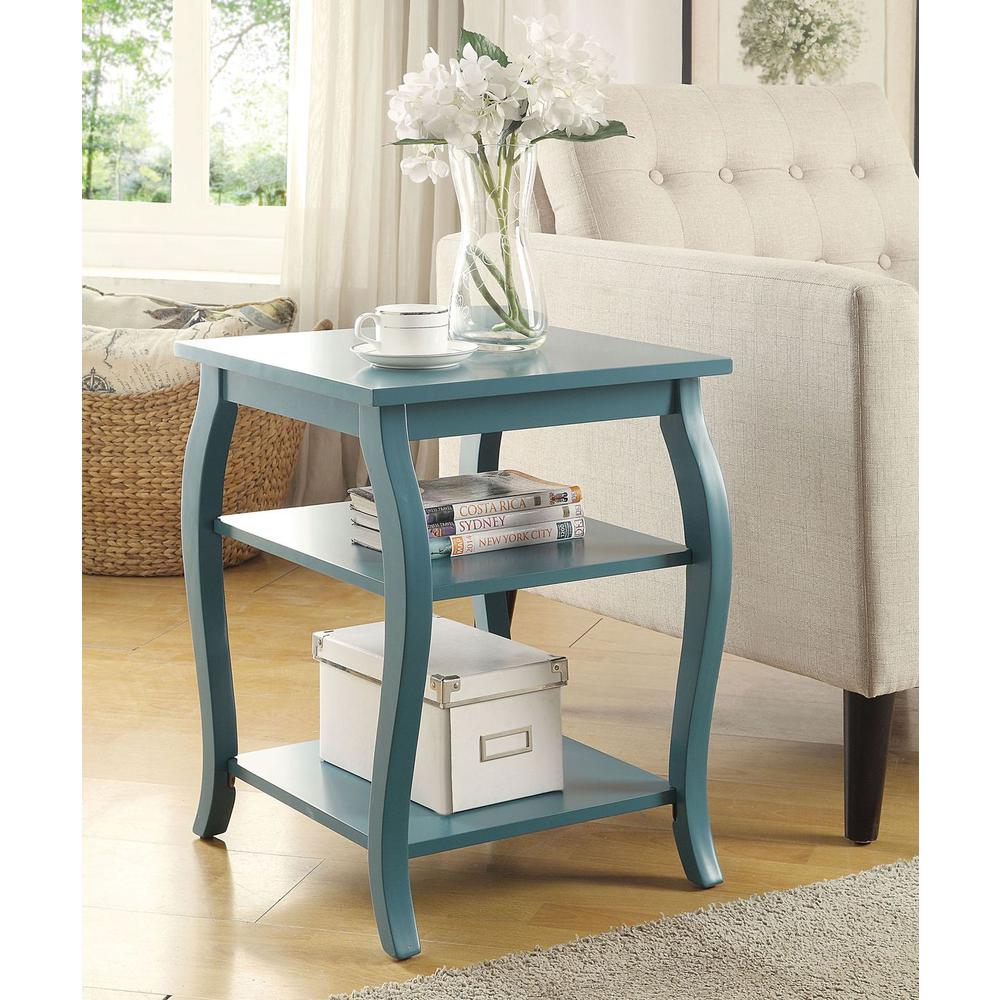 Pop of Color Bow Leg Square End or Side Table. Picture 4