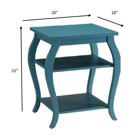 Pop of Color Bow Leg Square End or Side Table. Picture 5