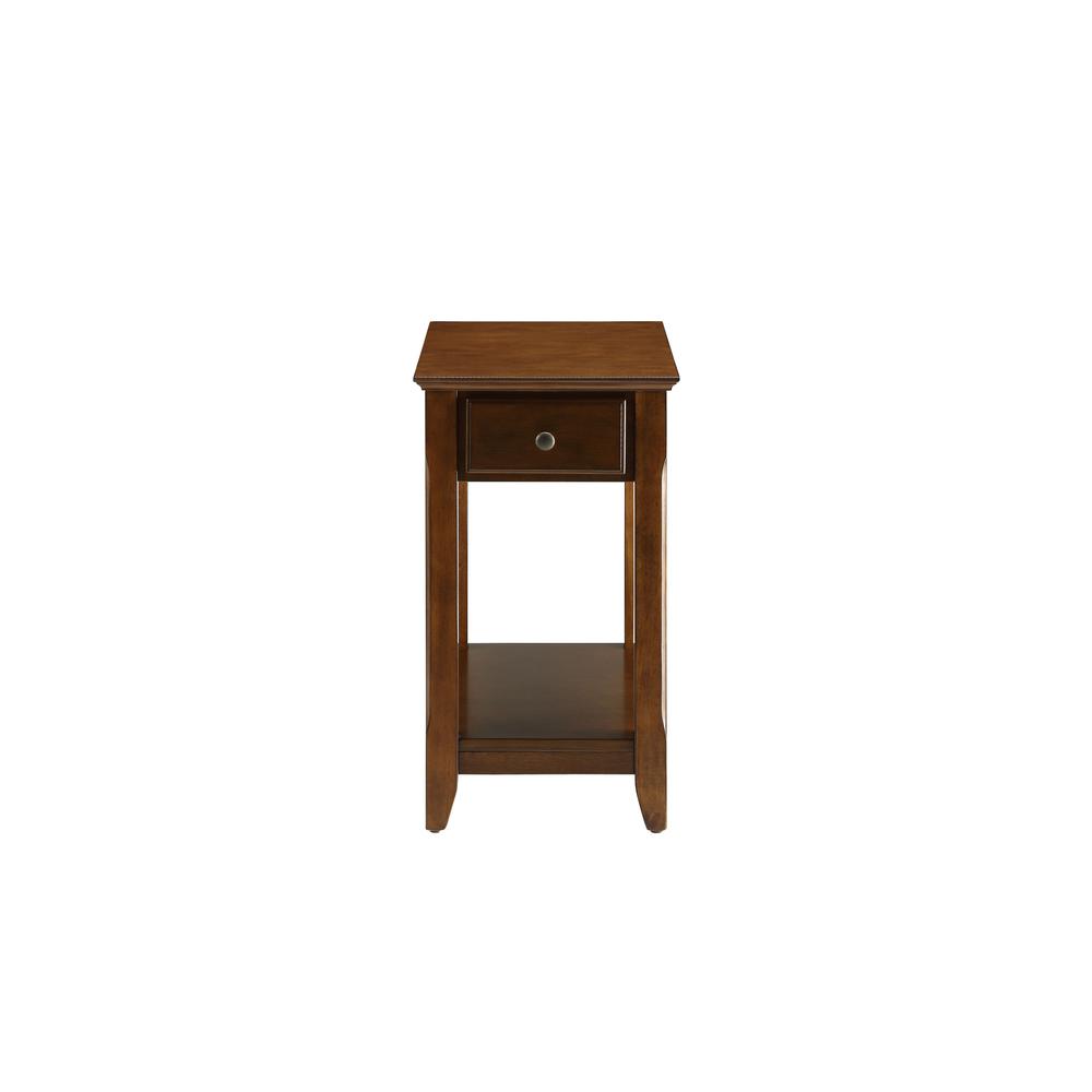 Cutie Compact Walnut Finish Single Drawer End Table - 286314. Picture 1