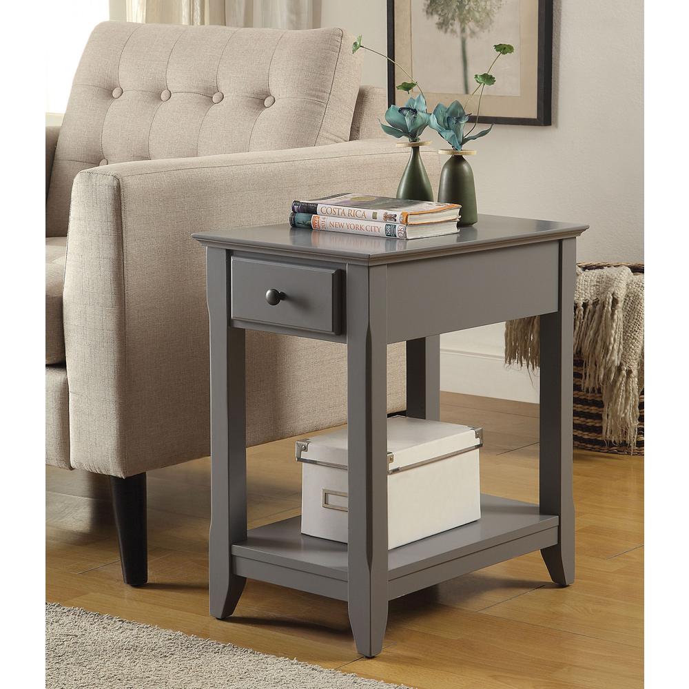 Cutie Compact Gray Single Drawer End Table - 286315. Picture 5