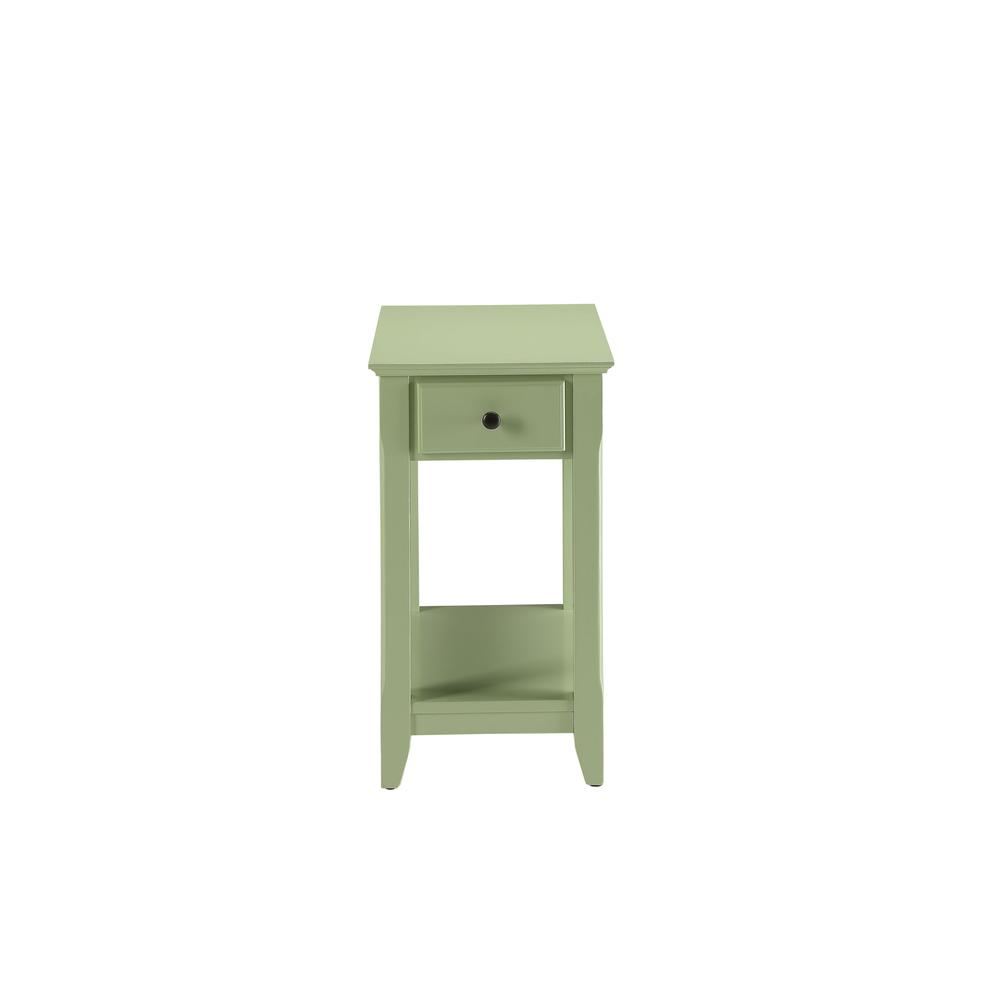 Cutie Compact Pale Green Single Drawer End Table. Picture 1