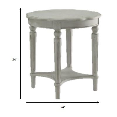 24" X 24" X 24" Antique Slate Solid Wood End Table. Picture 2