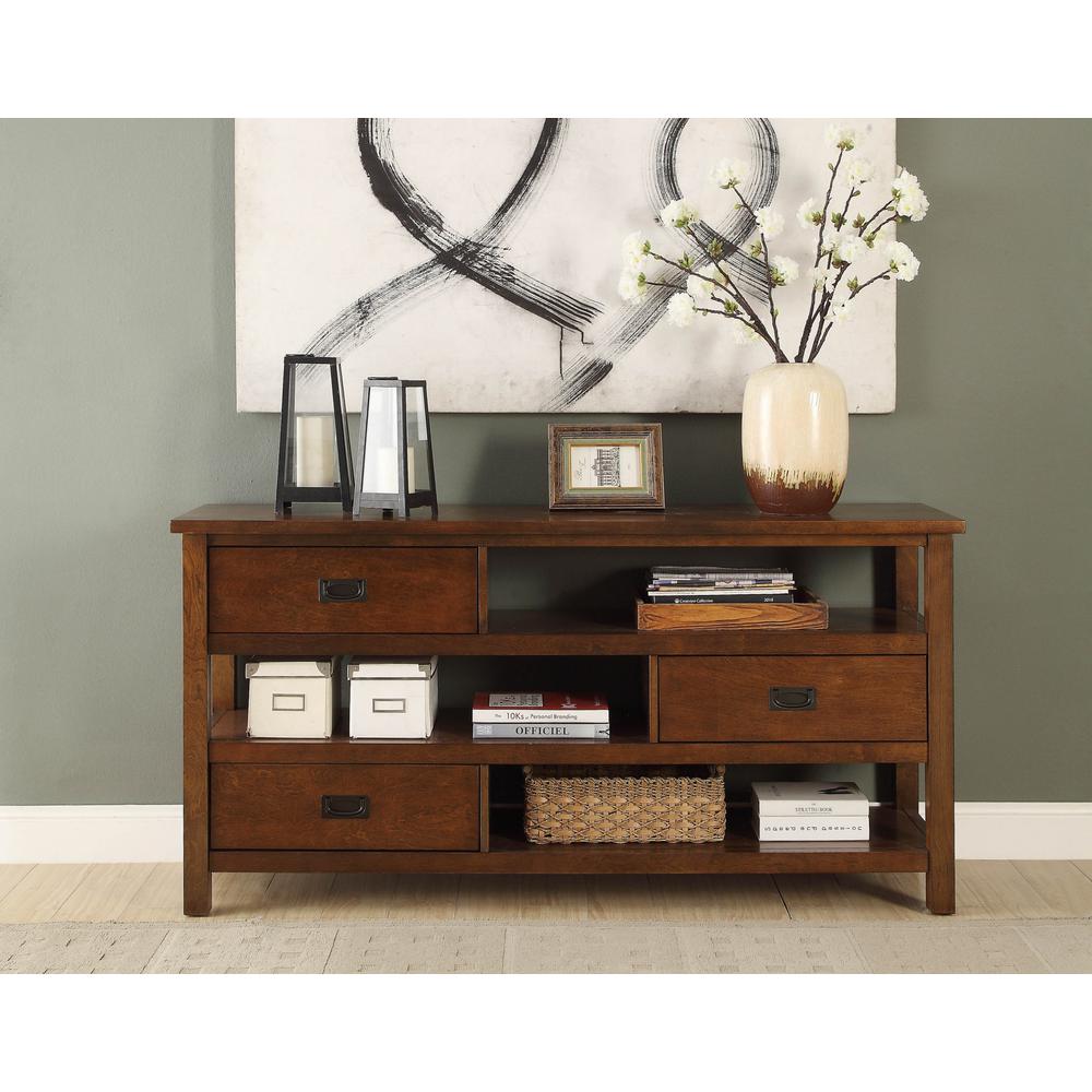 47" X 24" X 32" Weathered Oak And Chrome Writing Desk With Usb Dock - 286398. Picture 1