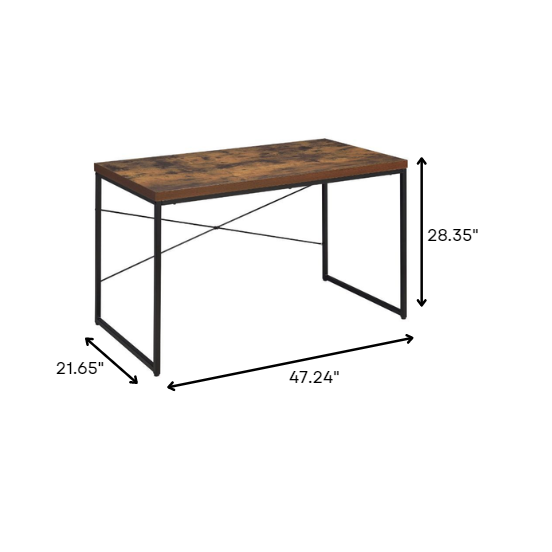 47.24" X 21.65" X 28.34" Weathered Oak Paper Veneer Desk - 286419. Picture 6