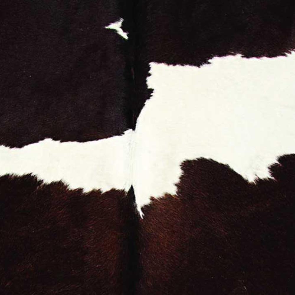 72" x 84" Chocolate and White, Cowhide - Rug - 293174. Picture 3