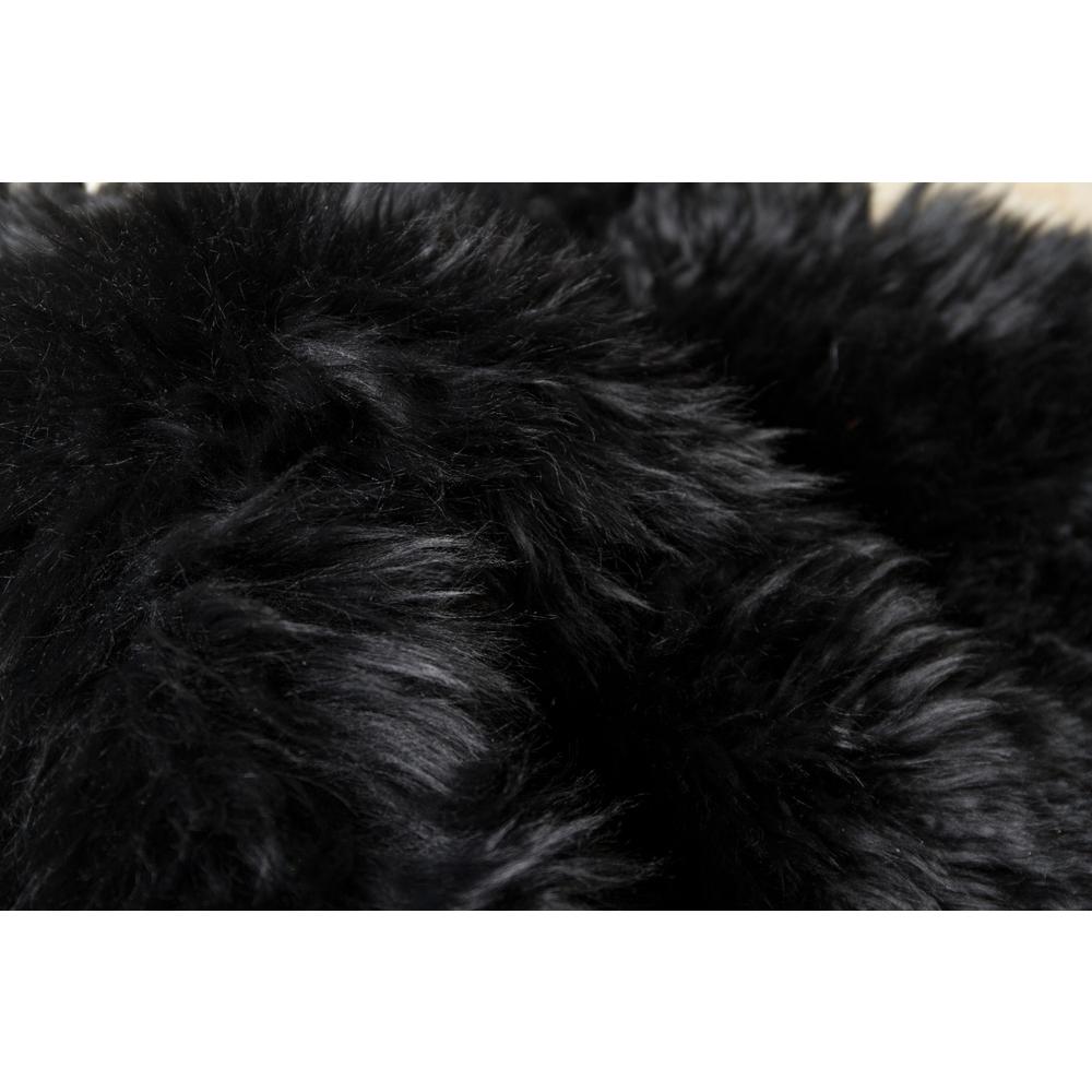 24" x 72" x 2" Black, Double Sheepskin - Area Rug - 293189. Picture 2