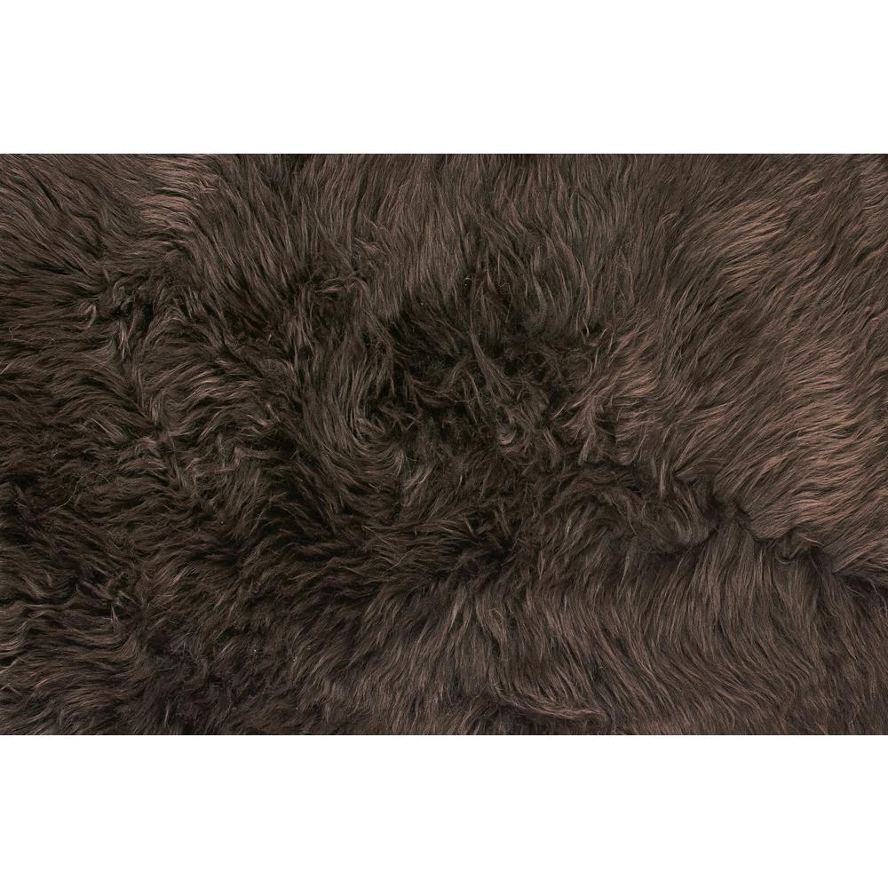 24" x 72" x 2" Chocolate, Double Sheepskin - Area Rug - 293190. Picture 2