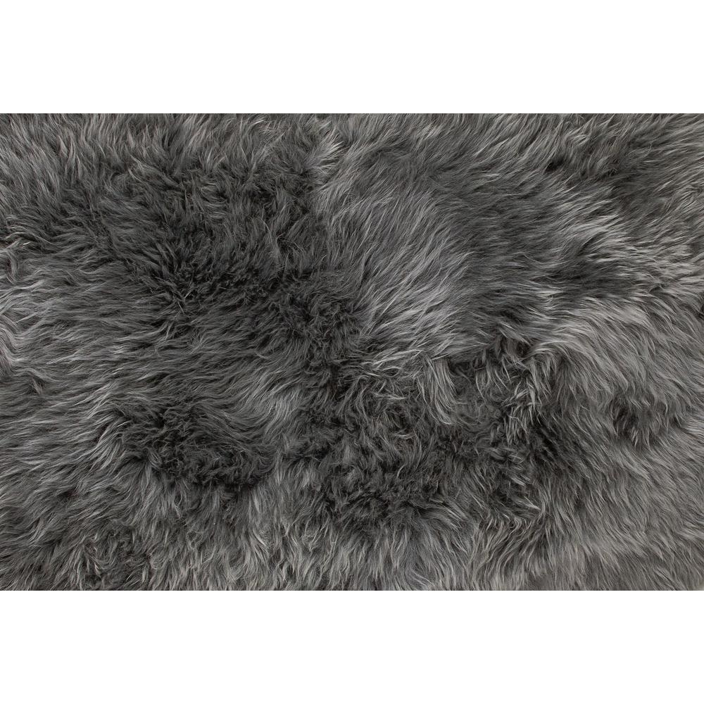24" x 72" x 2" Gray, Double Sheepskin - Area Rug - 293192. Picture 2