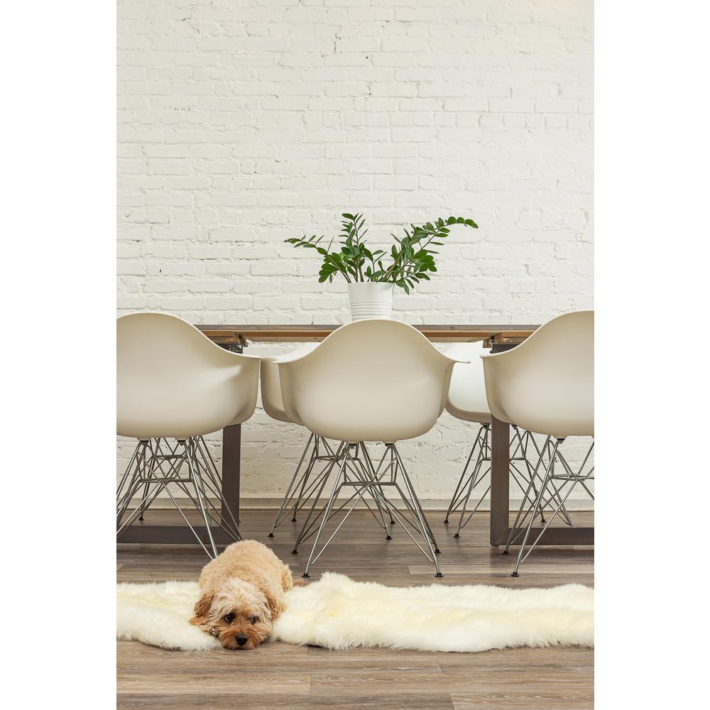 24" x 72" x 2" Natural Double Sheepskin - Area Rug - 293193. Picture 4