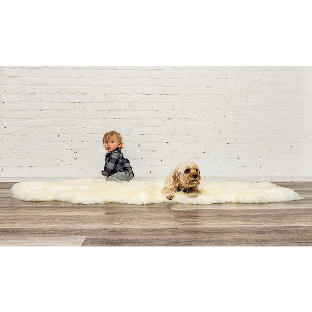 24" x 72" x 2" Natural Double Sheepskin - Area Rug - 293193. Picture 5