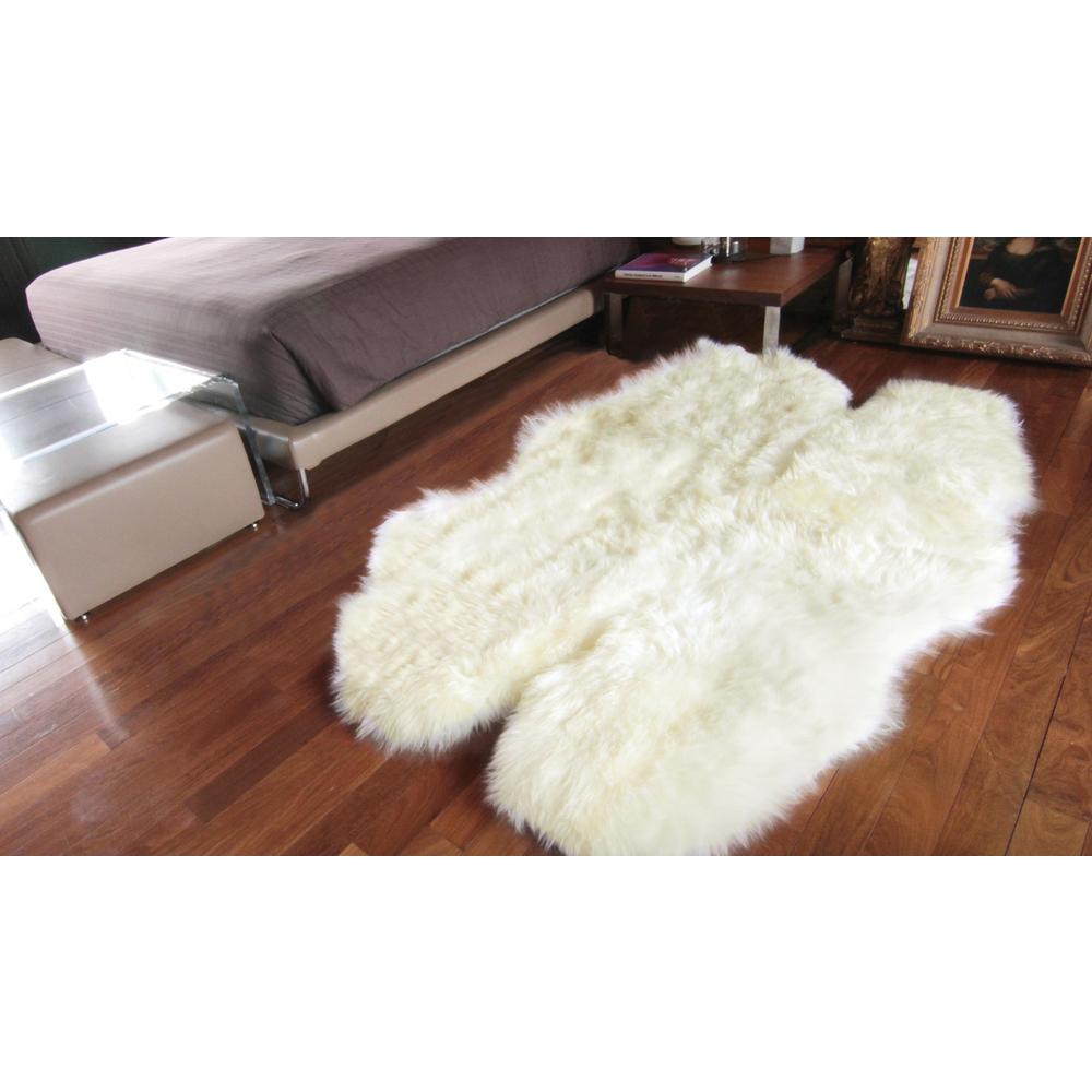 Natural White New Zealand Sheepskin Area Rug - 293196. Picture 6