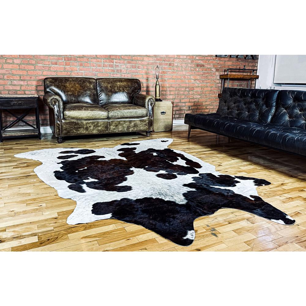 72" x 84" Tricolor, Cowhide - Rug - 294259. Picture 2