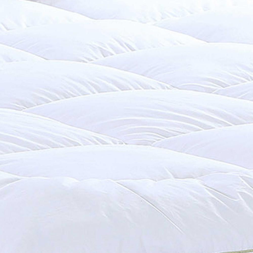 17" Square Quilted Accent Queen Piping Mattress Pad With Fitted Cover - 303540. Picture 4