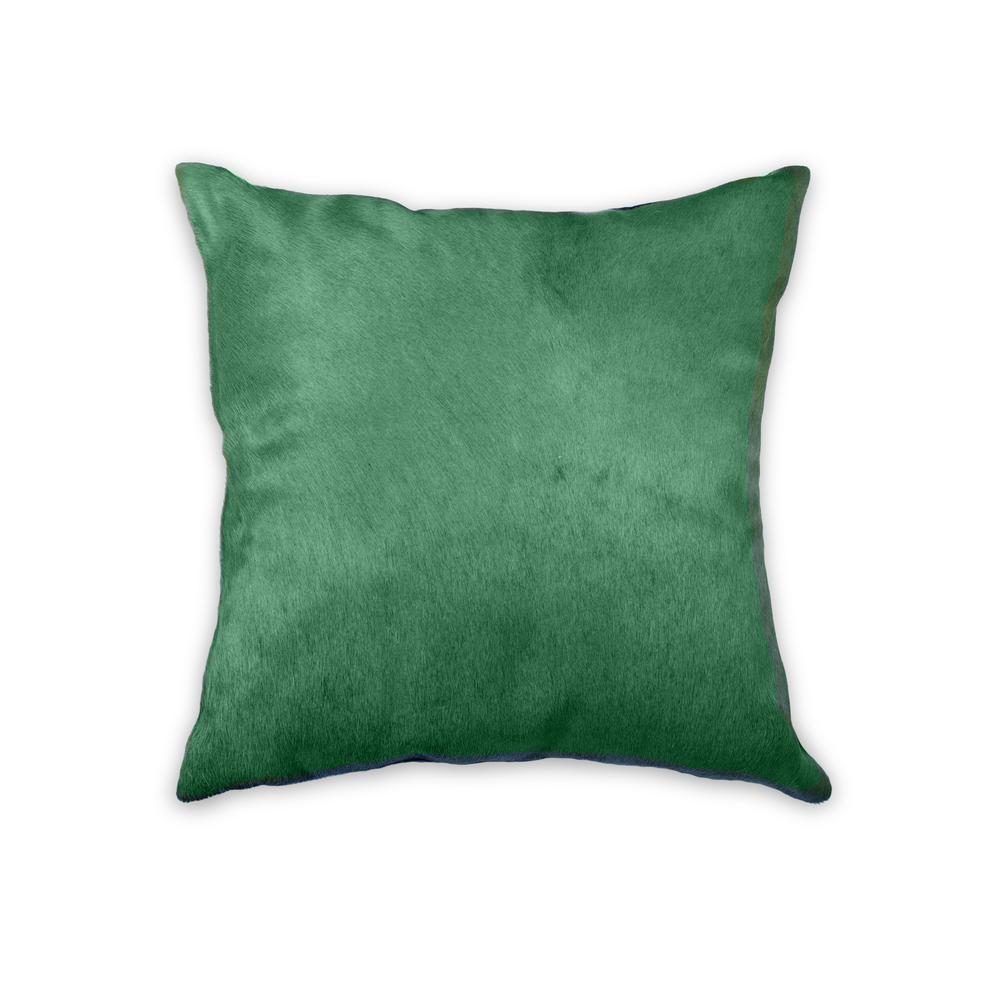 18" x 18" x 5" Verde Cowhide  Pillow - 316664. Picture 1