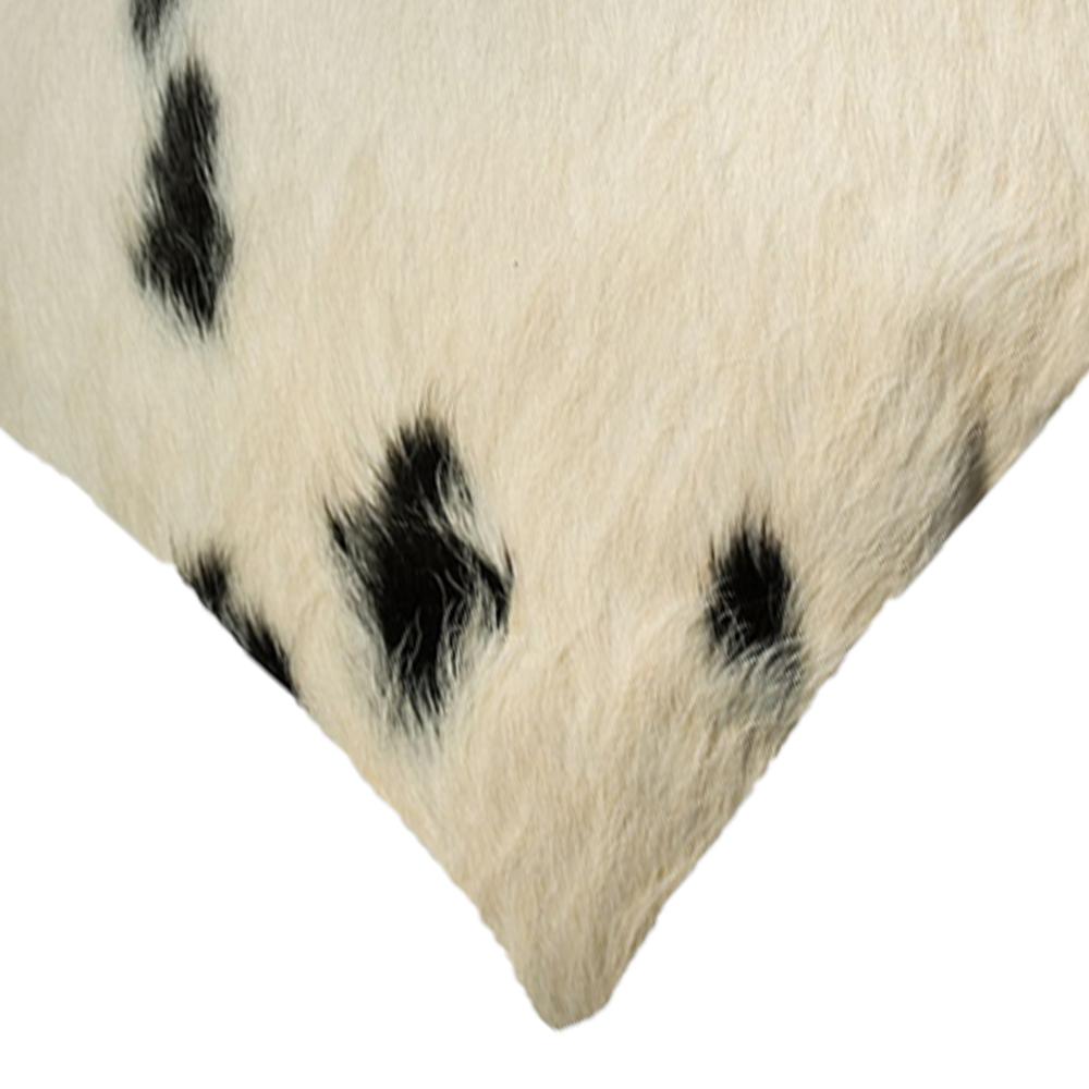 18" x 18" x 5" White And Black Cowhide  Pillow - 316666. Picture 2