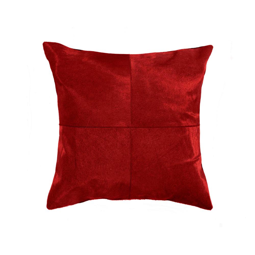 18" x 18" x 5" Red Quattro  Pillow - 316754. Picture 1