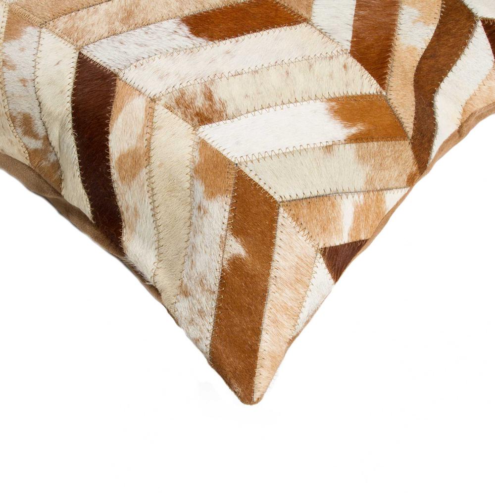 18" x 18" x 5" Brown And Natural  Pillow - 316843. Picture 2