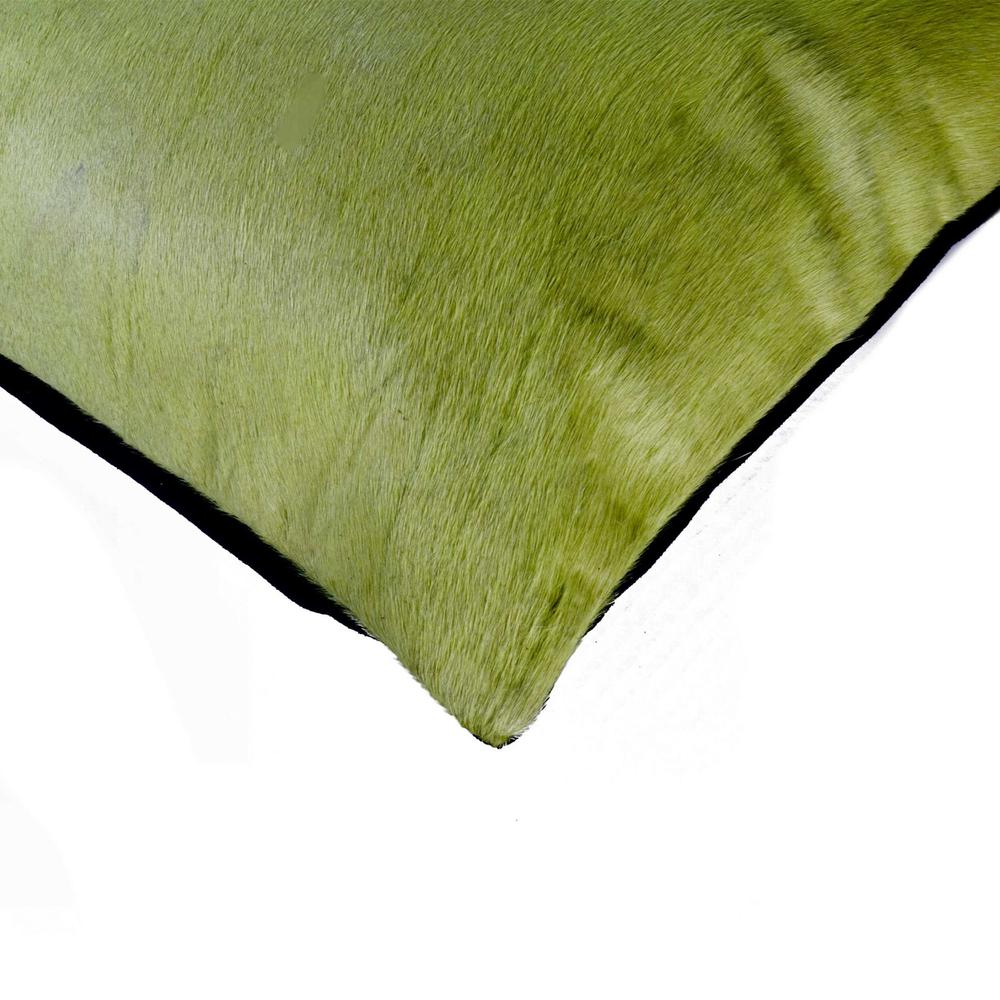 12" x 20" x 5" Lime Cowhide  Pillow - 316859. Picture 2