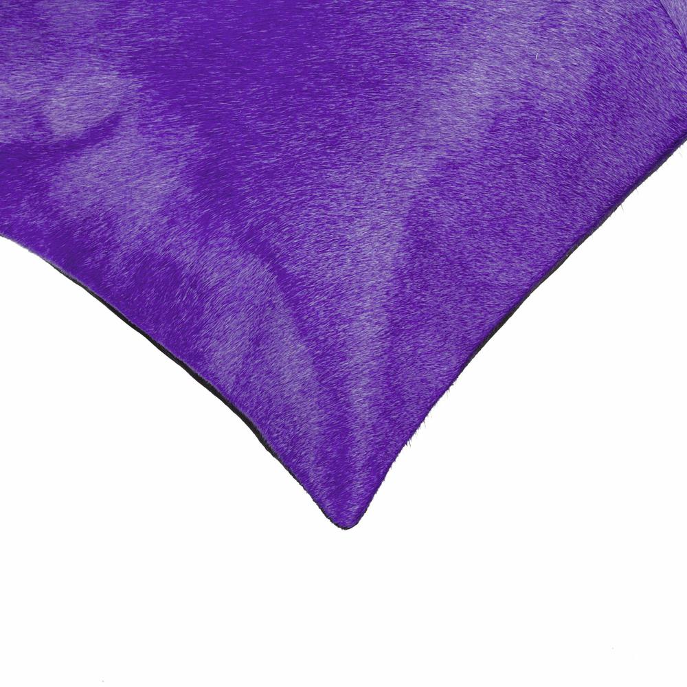 12" x 20" x 5" Purple Cowhide  Pillow - 316861. Picture 2