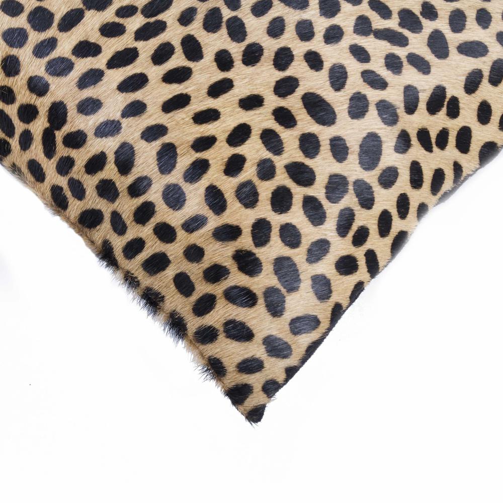 12" x 20" x 5" Cheetah Cowhide  Pillow - 316874. Picture 2