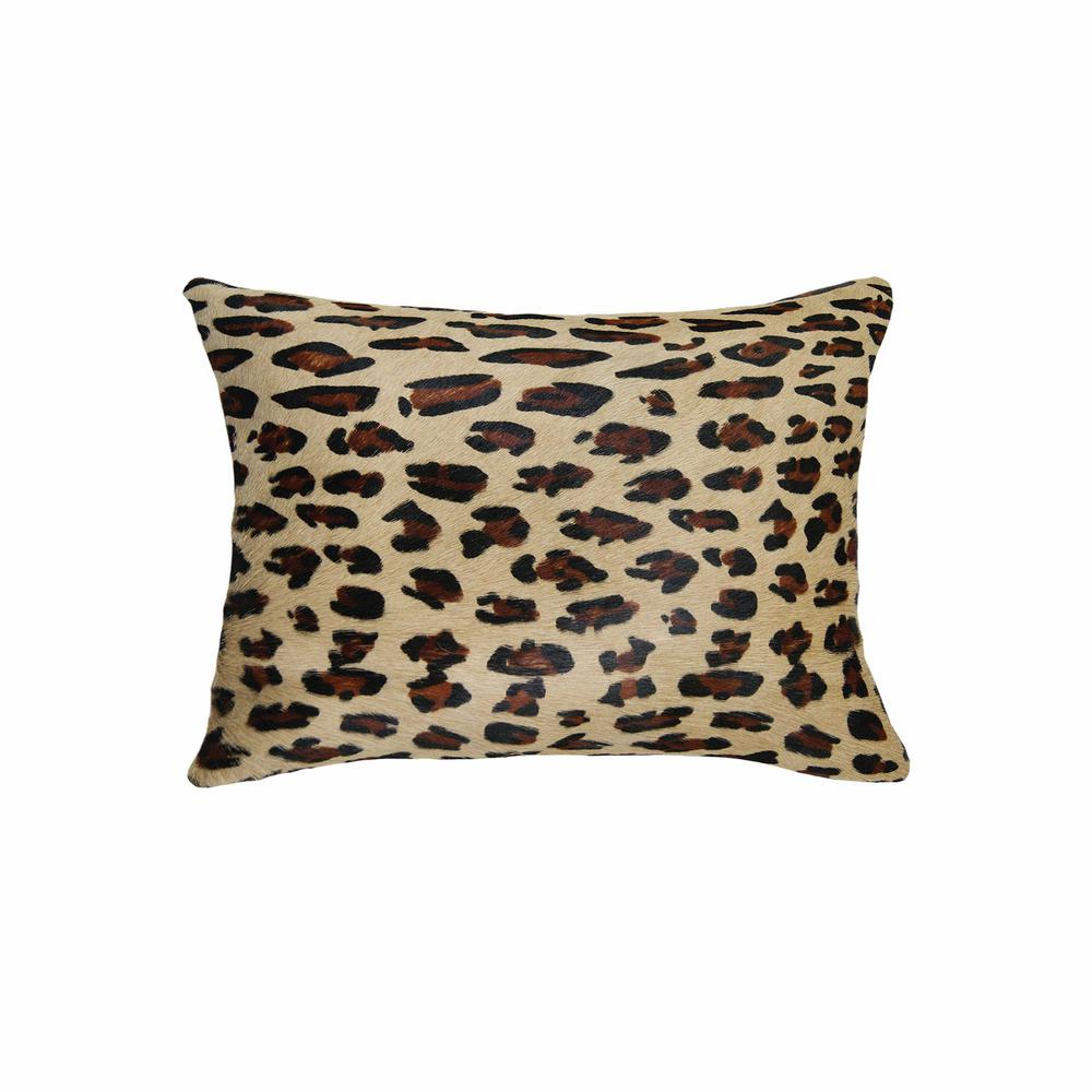 12" x 20" x 5" Leopard Cowhide  Pillow - 316875. Picture 1