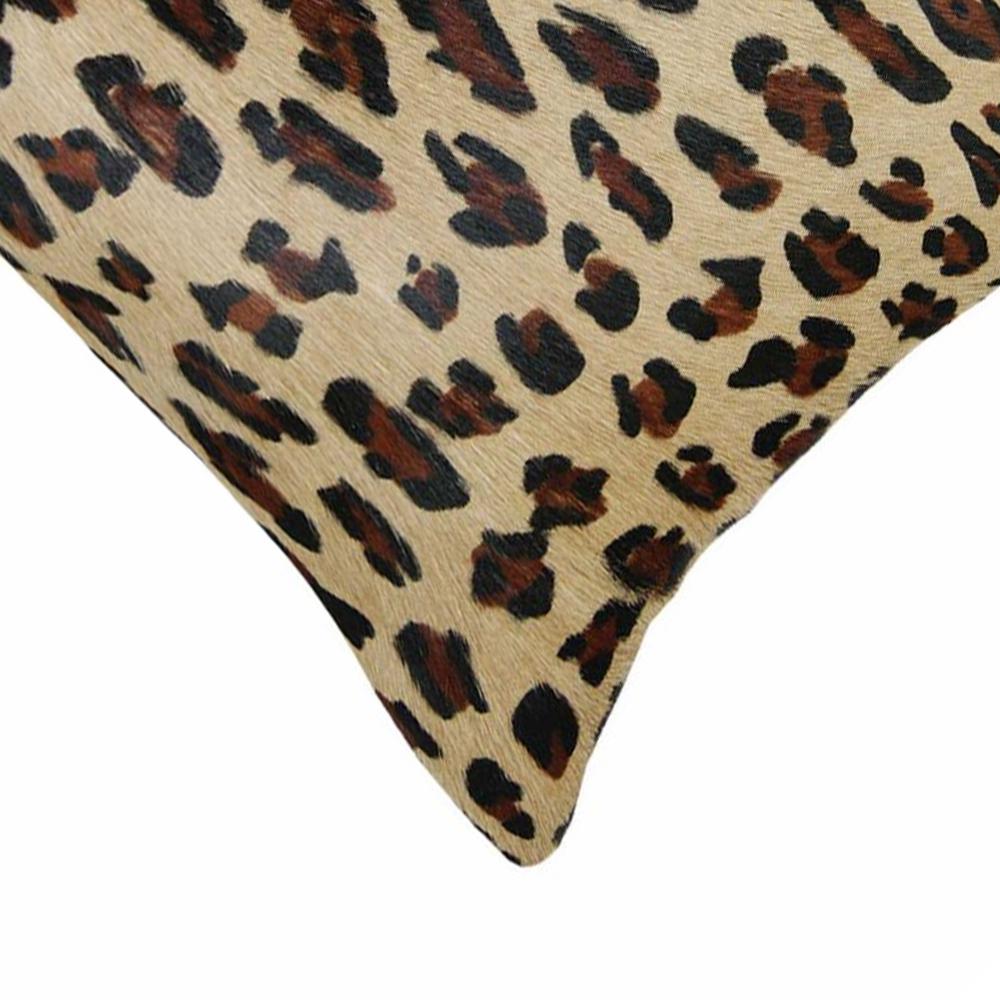 12" x 20" x 5" Leopard Cowhide  Pillow - 316875. Picture 2
