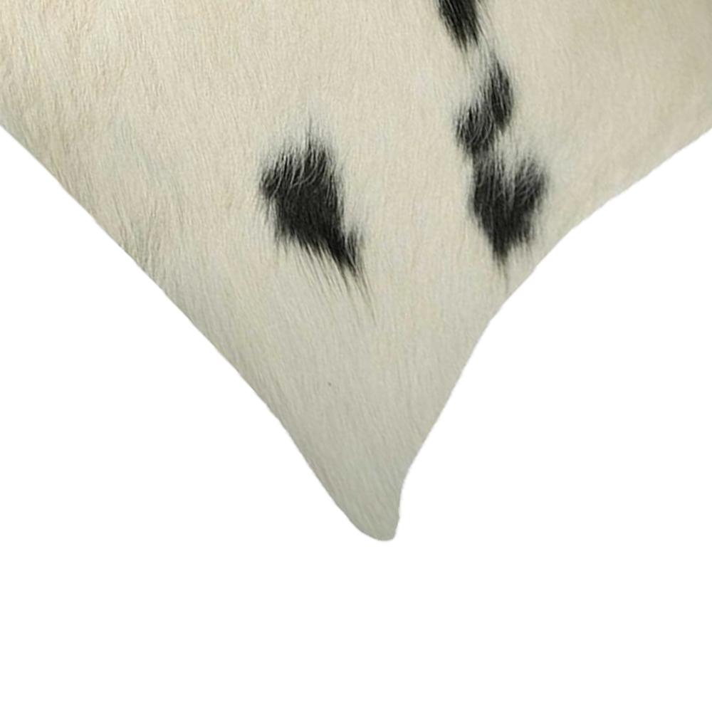 12" x 20" x 5" White And Black Cowhide  Pillow - 316880. Picture 2