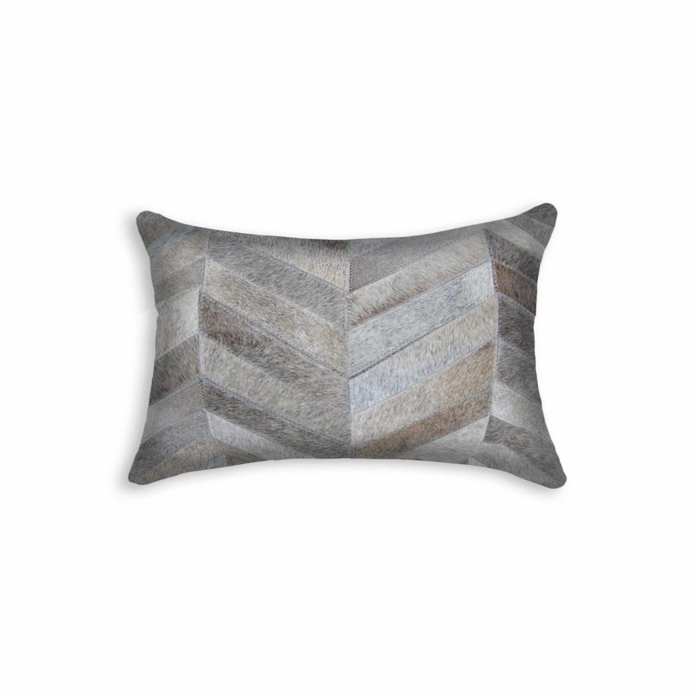 12" x 20" x 5" Grey  Pillow - 316881. Picture 1