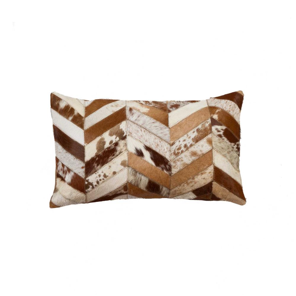 12" x 20" x 5" Brown And Natural  Pillow - 316886. Picture 1