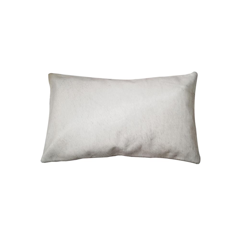12" x 20" Off White Cowhide Pillow - 316899. Picture 1