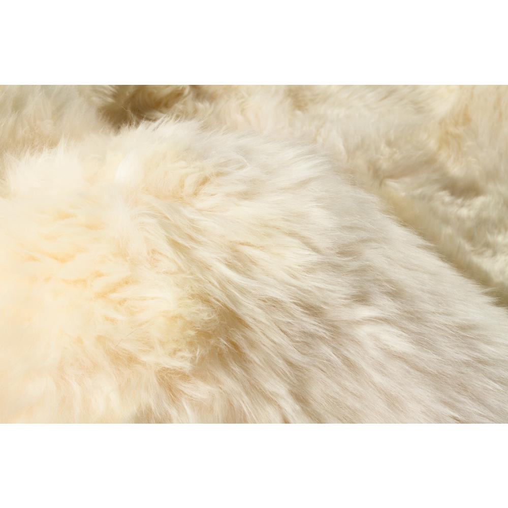 69" x 72" x 2" Gold, Sheepskin - Area Rug - 316901. Picture 2
