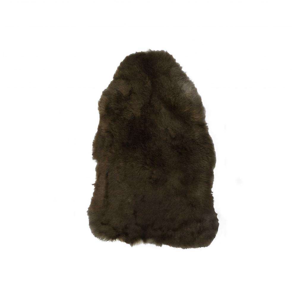 2' x 3' Brown  Natural Sheepskin Single Short Haired Area Rug - 316908. Picture 1
