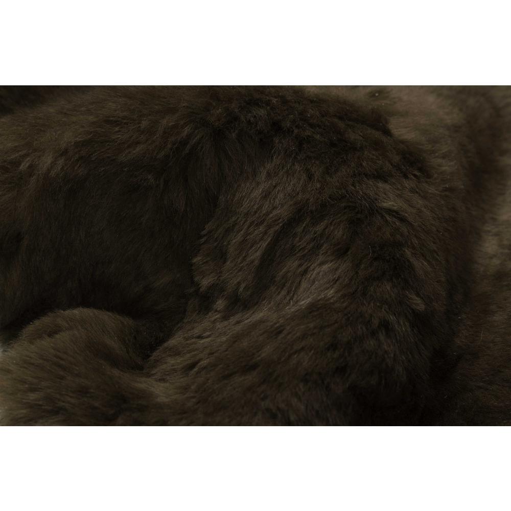 2' x 3' Brown  Natural Sheepskin Single Short Haired Area Rug - 316908. Picture 2