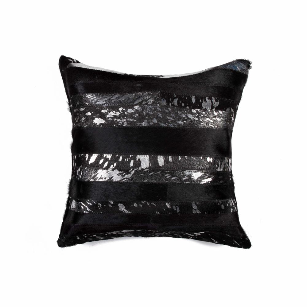 18" x 18" x 5" Black And Silver  Pillow - 316934. Picture 1