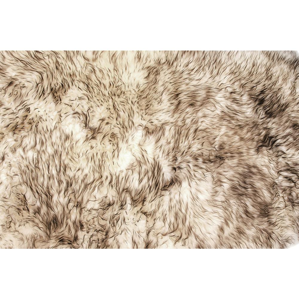 72" x 72" Gradient Chocolate, Octo Sheepskin - Area Rug - 316952. Picture 2