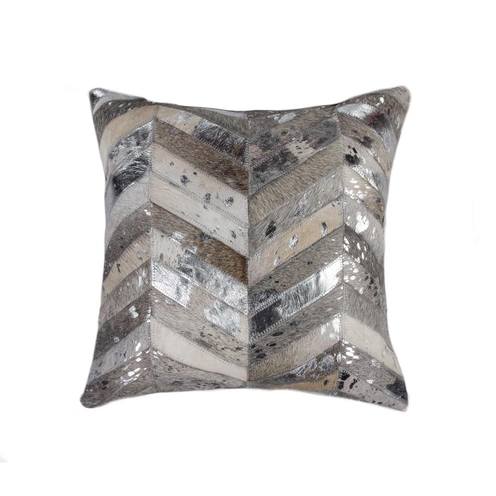 18" x 18" x 5" Silver  Pillow - 317037. Picture 1