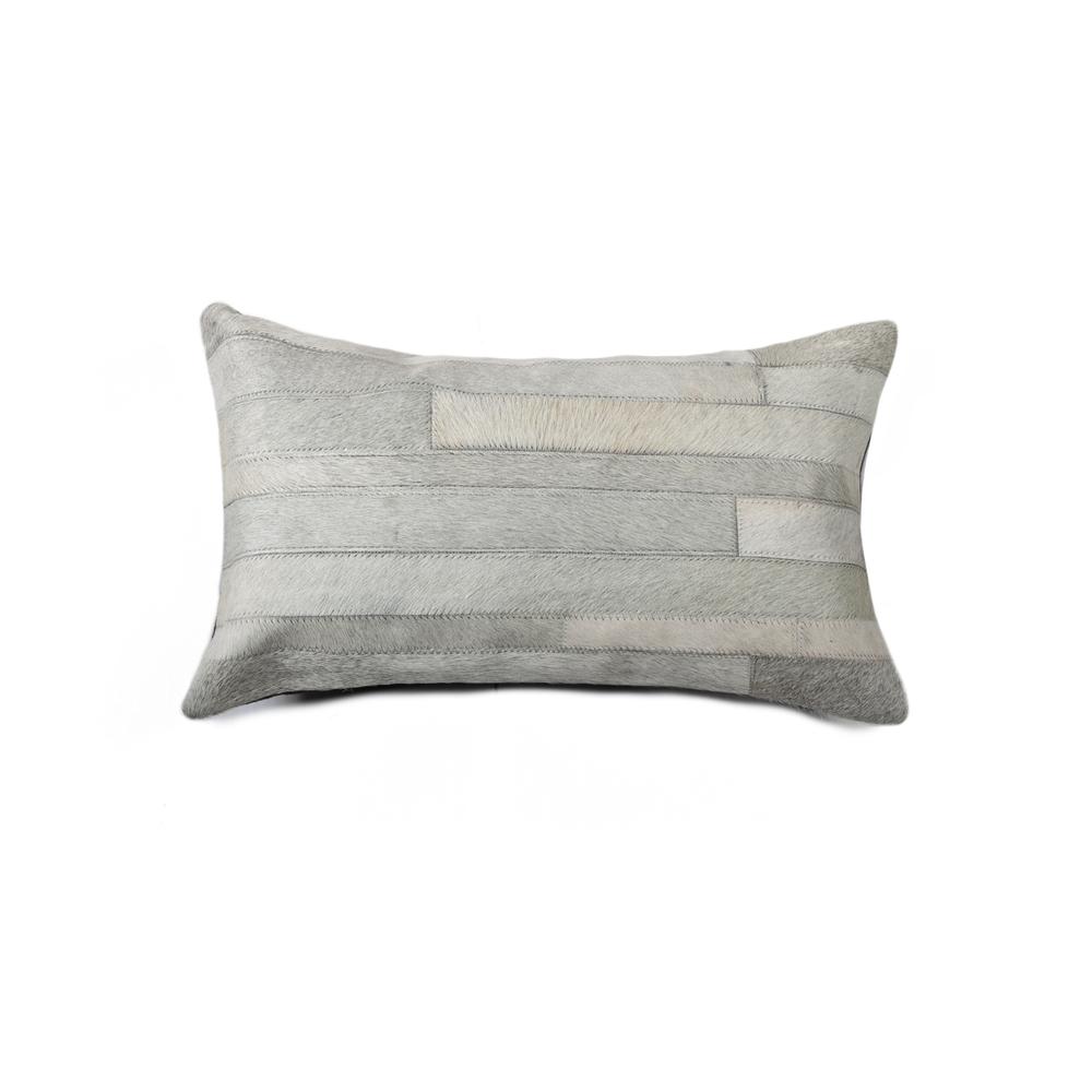 12" x 20" x 5" Gray  Pillow - 317076. Picture 1