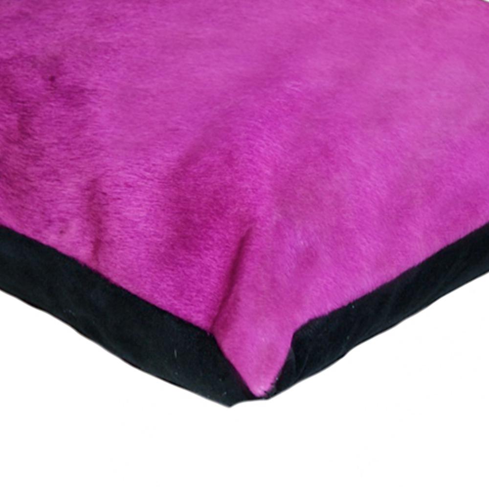 18" x 18" x 5" Fuschia Cowhide  Pillow 2 Pack - 317091. Picture 2