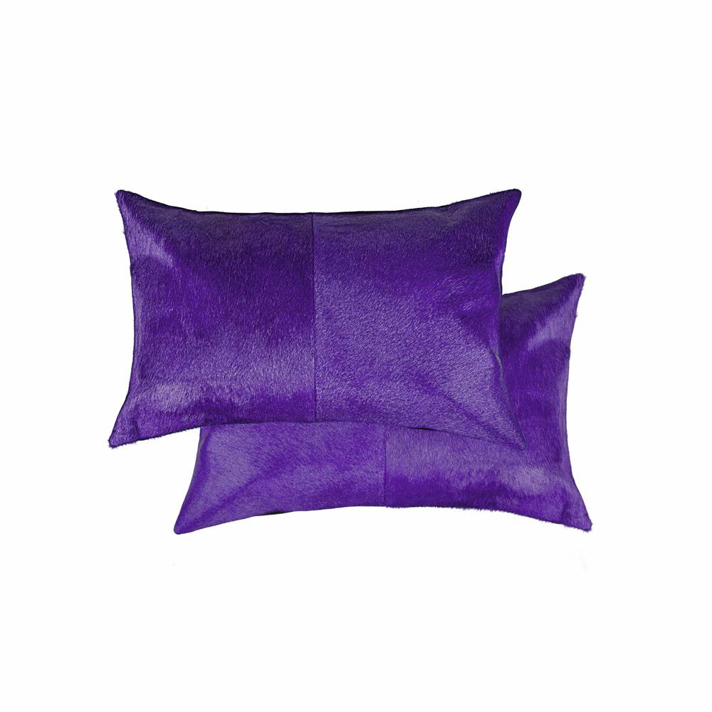 12" x 20" x 5" Purple Cowhide  Pillow 2 Pack - 317109. Picture 1