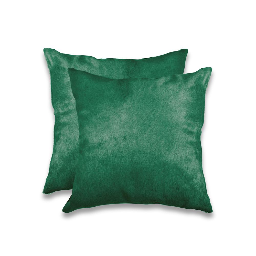 18" x 18" x 5" Verde Cowhide  Pillow 2 Pack - 317120. Picture 1