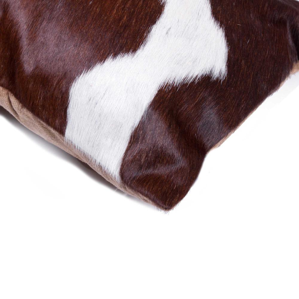 12" x 20" x 5" Chocolate And White Cowhide  Pillow 2 Pack - 317131. Picture 2