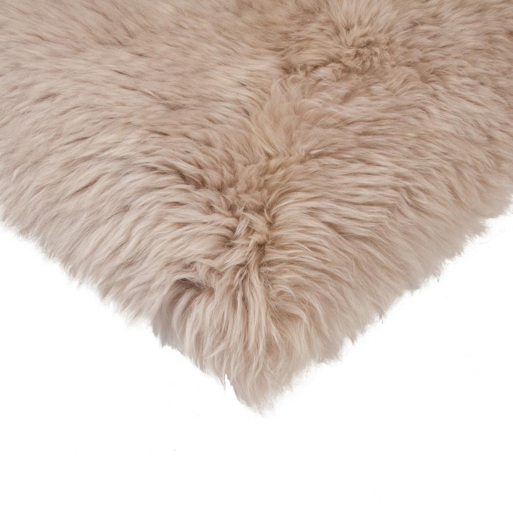 Taupe Natural Sheepskin Seat Chair Cover - 317153. Picture 3