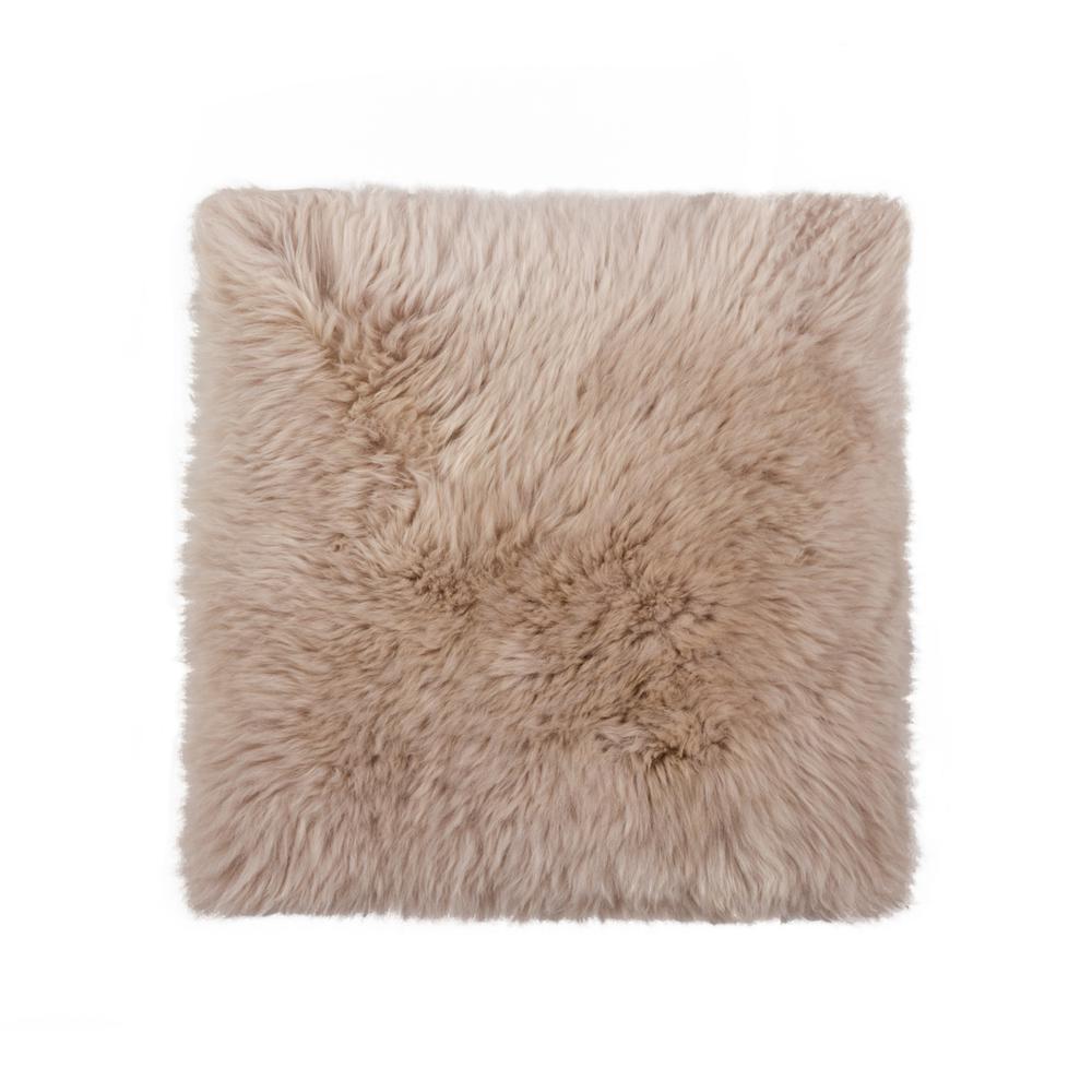 Taupe Natural Sheepskin Seat Chair Cover - 317153. Picture 2