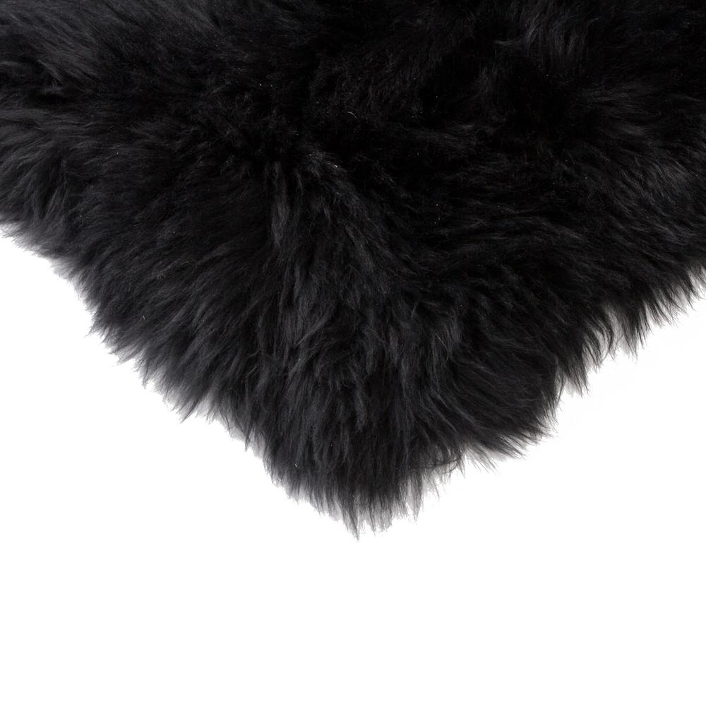 Black Natural Sheepskin Chair Seat Cover - 317154. Picture 4